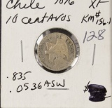 1896 Chile 10 Centavds -XF