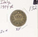 1894 Italy 20 Centesimi - VF