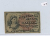 1869 10 Cent Fractional Currency