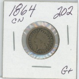 1864 CN Indian Head Cent - G+