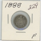 1888 Seated Liberty Dime - F