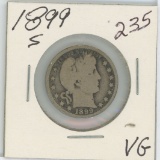 1899-S Barber Quarter - VG