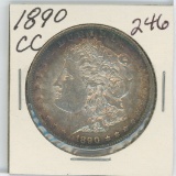 1890-CC Morgan Dollar- Toned - UNC