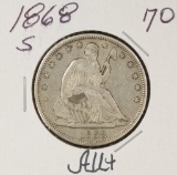 1868-S Seated Liberty Half Dollar - AU