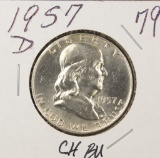 1957-D Franklin Half Dollar - BU