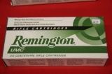 1 Box of 20, Remington, 223 Rem 55 gr MC