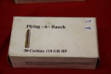 1 Box of 41, Flying~A~Ranch, 30 Carbine