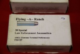 1 Box of 50, Flying~A~Ranch, 38 Spl
