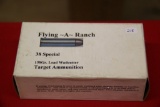 1 Box of 50, Flying~A~Ranch, 38 Spl