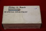 1 Box of 50, Flying~A~Ranch, 38 Spl