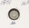 1851-THREE CENT PIECE