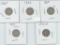 (5) 1920-1930 MERCURY DIMES