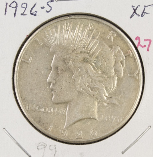 1926 PEACE DOLLAR XF