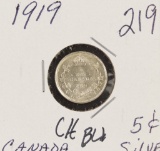 1919 CANADIAN 5 CENT