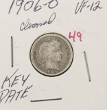 1906-O BARBER DIME C/L