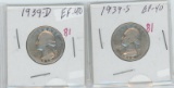 (2) 1939-D & 1939-S