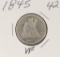 1845 - SEATED LIBERTY QUARTER