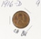 1916 - D LINCOLN CENT - BU