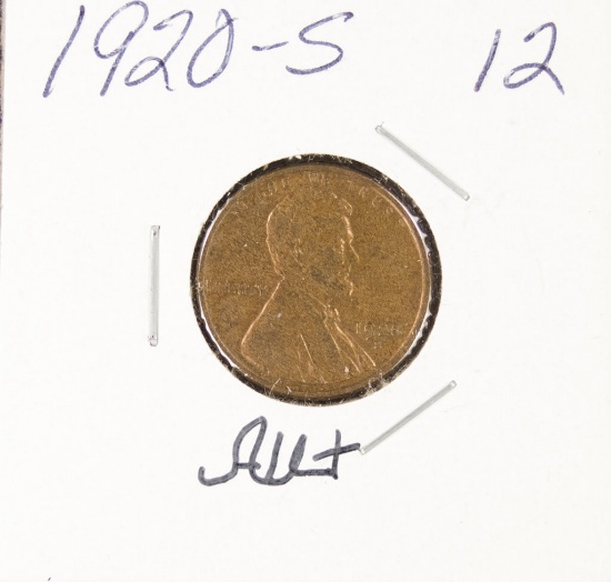 1920 - S LINCOLN CENT