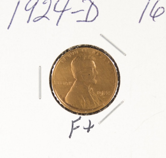 1924 - D LINCOLN CENT - F+