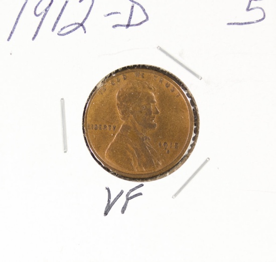 1912 - S LINCOLN CENT - VF