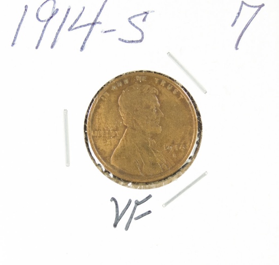 1914 - S LINCOLN CENT - VF
