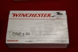 1 Box  of 20, Winchester 7.62 x 51 Target 147 gr