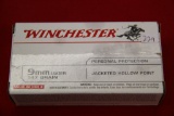 1 Box of 50, Winchester 9 mm Luger 147 gr JHP
