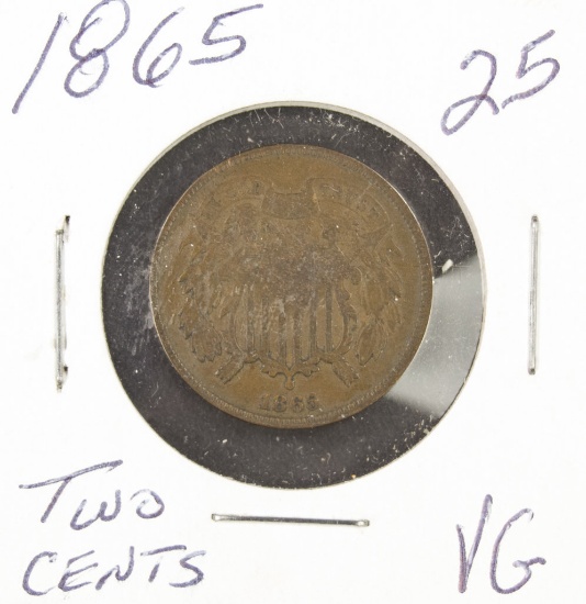 1865 TWO CENT PIECE