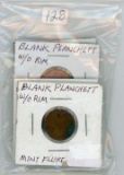 LOT OF 4 - BLANK PLANCHETS