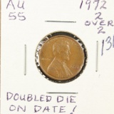 1972-2 OVER 2 LINCOLN CENT -AU