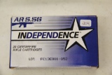 1 Box of 20, Independence AR5.56, 5.56x45 mm