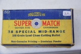 1 Box of 50, Western Super Match 38 spl 148 gr