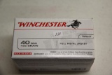 1 Box of 100, Winchester 40 S&W 165 gr FMJ