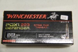 1 Box of 20, Winchester Elite PDX1 223 Defender