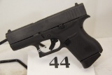Glock,, Model 43, Semi Auto Pistol, 9 mm cal,