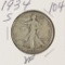 1934-S WALKING LIBERTY HALF DOLLAR - VF