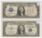 LOT OF 2 - ONE DOLLAR SILVER CERTIFICATES