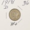 1918-D MERCURY DIME - VF+