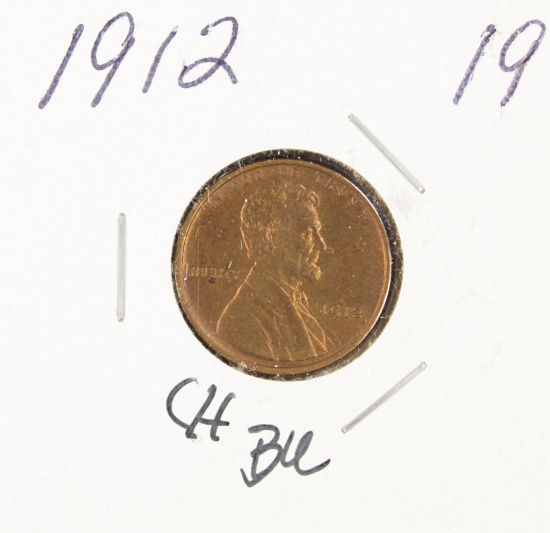 1912 - LINCOLN CENT - CH BU