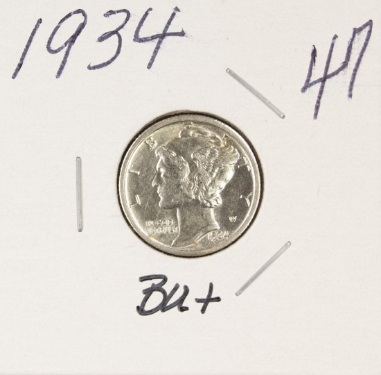 1934 - MERCURY DIME - BU