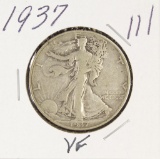 1937 - WALKING LIBERTY HALF DOLLAR - VF