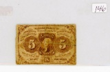 1863 - 5 CENT FRACATIONAL CURRENCY