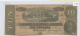 1864  -TEN DOLLAR CONFEDERATE STATES