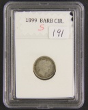 1899-S BARBER DIME - VF