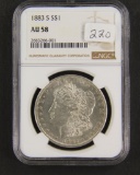 1883-S NGC AU58 - MORGAN DOLLAR