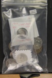 LOT OF 33 WORLD COINS - SOME SILVER