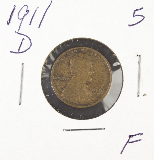 1911-D  LINCOLN CENT - F