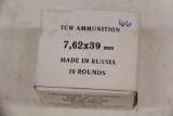 1 Box of 20, TCW 7.62 x 39 mm