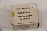 1 Box of 20, TCW 7.62 x 39 mm